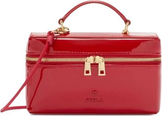 Furla Camelia Micro - Dames - Tassen - Rood - Maat: ONE Size Zijde