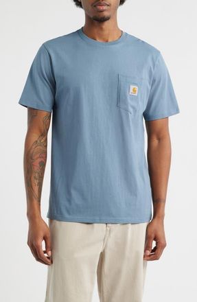 Carhartt Work in Progress Logo Pocket T-Shirt in Velvet Blue at Nordstrom, Size Xx-Large