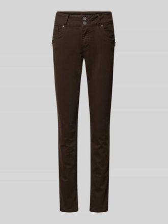 Buena Vista Cropped Hose mit Eingrifftaschen Modell TUMMYLESS Z CROPPED in Dunkelbraun, Gr&ouml;&szlig;e XS