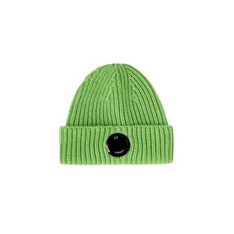 C.P. Company C.p. Company - Lens Beanie - Heren - Accessoires - Groen - Maat: ONE Size Wol