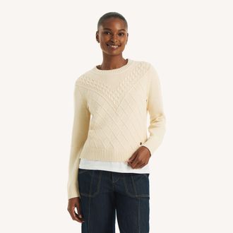 Nautica Cable Crewneck Sweater