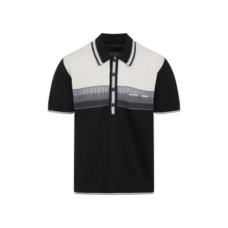 Amiri Black Ma Striped Polo-Uomo