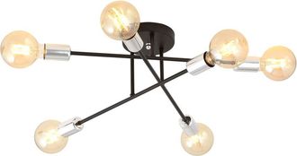 Wonderlamp Plaf&oacute;n De Techo Vender Plata Ii (6 Luces)