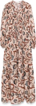 Zimmermann Maxi Jurk met Zelf-Rouleau Strikken - Dames - Maxi kleedjes - Veelkleurig - S - Katoen - Kleedjes