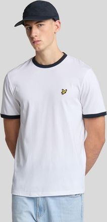 Lyle & Scott Ringer T-shirt in White/Dark Navy at Nordstrom, Size Xx-Large