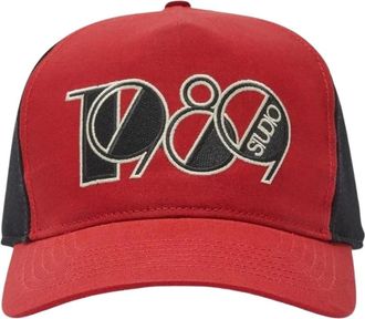 1989 STUDIO Baseballpet met Geborduurd Logo - Heren - Petten - Rood - ONE Size - Accessoires