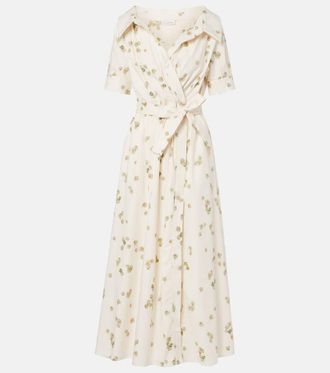 Altuzarra Lydia floral cotton-blend wrap dress