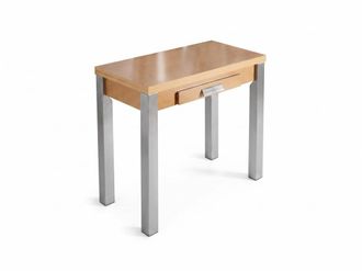 Pondecor Interiorismo Mesa de cocina extensible tipo libro roble. 80&times;40/80&times;76 cm