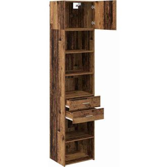 vidaXL Highboard Old Wood 50 x 42.5 x 225 cm Engineered Wood vidaXL