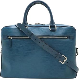Louis Vuitton Pre-owned Vintage Leren Schoudertas - Dames - Vintage Handtas - Blauw - ONE Size - Leer - Vintage