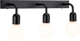 Belid Regal Aplique Plano Negro 3x E27, IP44