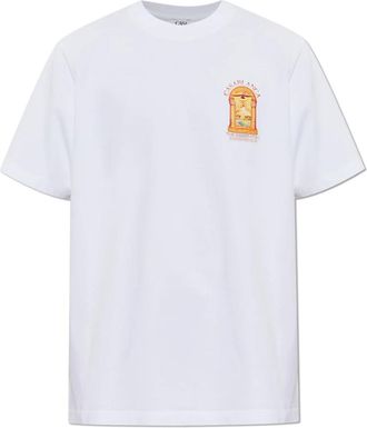Casablanca Hermons Mirage Arch T-Shirt - Heren - T-shirts - Wit - 2XL - Katoen - Tops