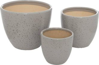 Atmosphera Atmosphera - Lote De 3 Macetas De Cer&aacute;mica Vena D29cm Cr&eacute;ateur DInt&eacute;rieur
