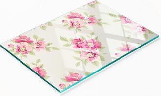 OEM Tabla De Servir De Cristal Para Cocina Con Estampado Floral Gr&aacute;fico, 80x52 Cm