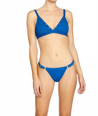 Robin Piccone Amy Triangle Bikini Top In Blue