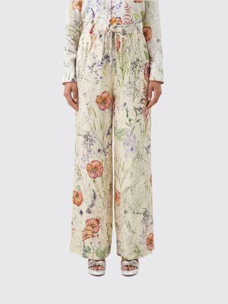 Alexander McQueen Pantaloni palazzo McQueen in viscosa con stampa