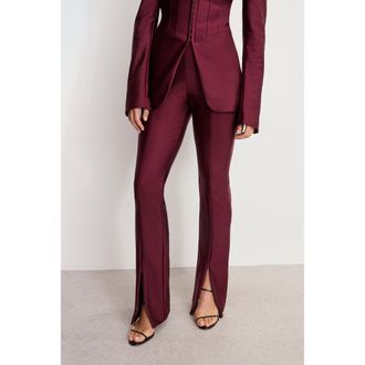 Good American Womens Dolly Compression Shine Pull On Pants | Fig, Size Medium | Good American by Khlo&Egrave; Kardashian