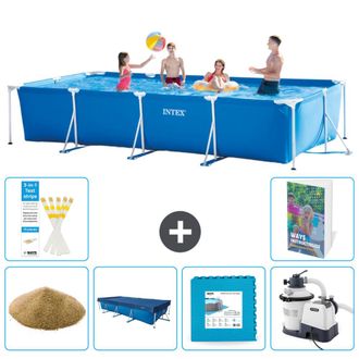 Intex Piscina Con Estructura Rectangular - 450x220x84 Cm - 7-piezas S35