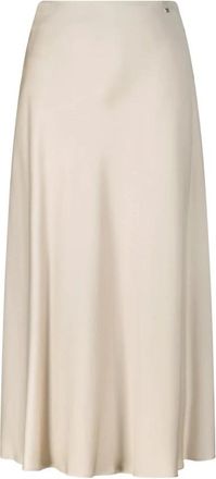 Herno Midi Rok - Dames - Midirokken - Beige - M - Satijn - Rokken