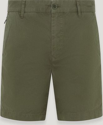 Belstaff Belstaff Pantalón Corto Rally para hombre Algodón teñido en prenda Verde Surplus oscuro 30