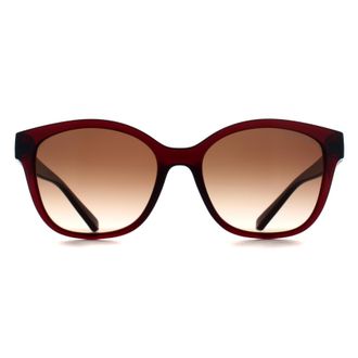 A|X Armani Exchange AX4127S 824113 glanzend transparant rood bruin gradi&euml;nt zonnebril