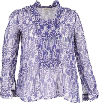 Isabel Marant &Eacute;toile Isabel Marant Printed Blouse in Blue Silk