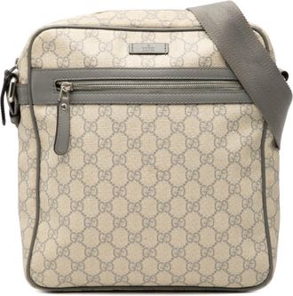 Gucci Beige Gray Pvc Leather Shoulder Bag (Pre-Owned)