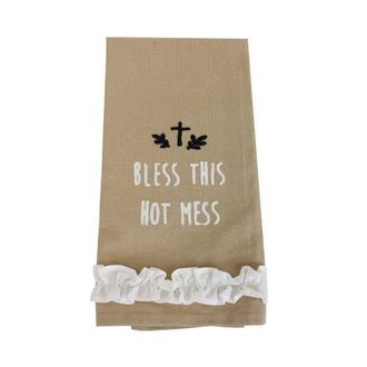 Beachcombers Bless This Hot Mess 100% Cotton Tea Towel in Brown at Nordstrom