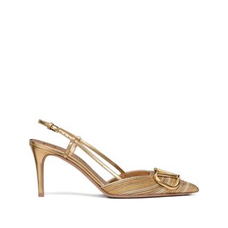 Valentino Garavani Pumps, female, Yellow, Size: 11 US VLogo Signature Slingback Pump