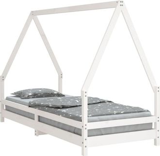 vidaXL Estructura De Cama Para Ni&ntilde;os Madera De Pino Blanco 90x200 Cm Vidaxl
