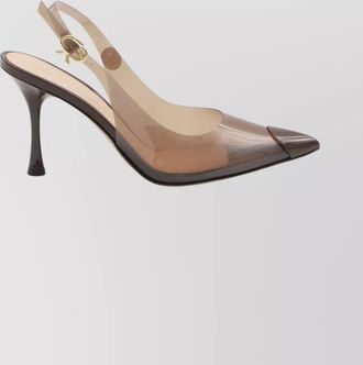 Gianvito Rossi patent-effect slingback pumps