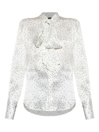 Dsquared2 puff-sleeve polka-dot blouse - women - Silk - 38 - White