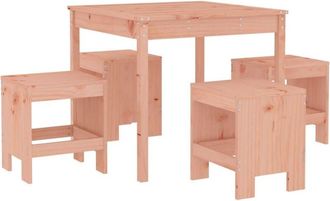 vidaXL 5 Piece Garden Dining Set Solid Wood Douglas Vidaxl