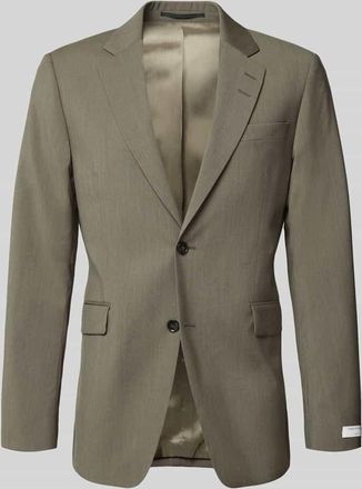 Tiger Of Sweden Regular Fit Blazer mit Logo-Patch Modell Justin in Oliv, Gr&ouml;&szlig;e 102