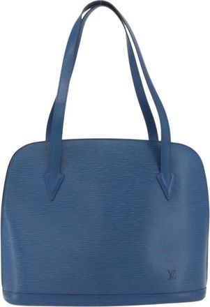 Louis Vuitton Lussac Epi Leather Blue Leather Handbag (Pre-Owned)