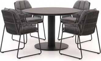 Tierra Outdoor Rivera/La Fonte &oslash;120cm dining tuinset 5-delig