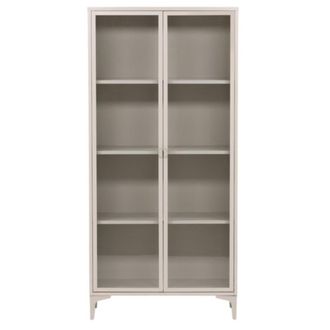 Meubles et Design Vitrinenschrank Piring 190cm, beige