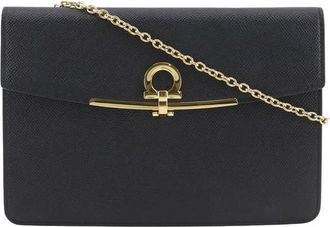 Ferragamo Pre-owned Ferragamo Leather Gancini Icona Crossbody Ladies 428VEJGR6ZDRNXGA