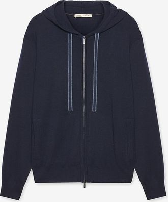 Maurizio Baldassari Sweatshirt mit Kapuze aus Schurwolle