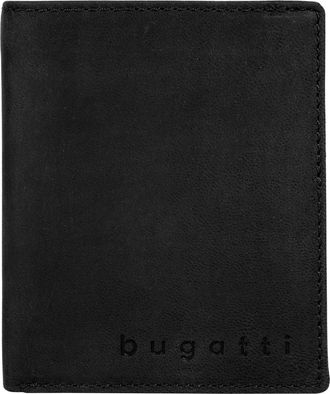 Bugatti Geldb&ouml;rse BUGATTI LUCA, Herren, schwarz, Leder, unifarben, Kleinlederwaren Geldb&ouml;rse, echt Leder