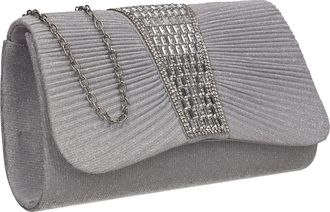 Swankyswans Womens Julie Clutch Bag, Silver