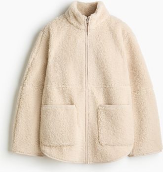 H&M Jacke aus Teddyfleece - Beige