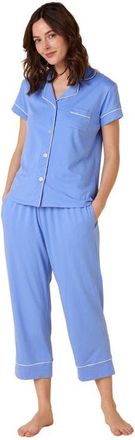 The Cats Pajamas Pima Knit Capri Set in Provence at Nordstrom, Size X-Large