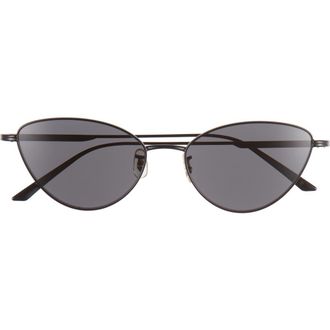 Oliver Peoples x KHAITE 1998C 56mm Cat Eye Sunglasses in Matte Black/grey at Nordstrom