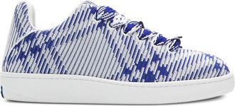 Burberry Box Checked Leather Sneakers, Brand Size 43 ( US Size 10 )