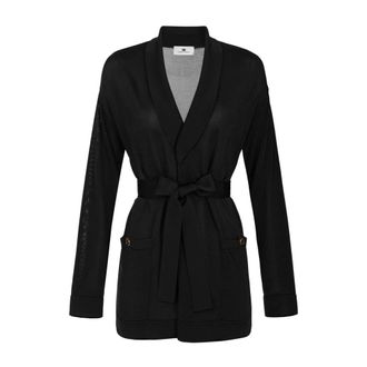 Elisabetta Franchi Dames, Truien, Zwart, Maat: 2XL Viscose