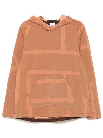 Stain Shade cotton hoodie - Orange