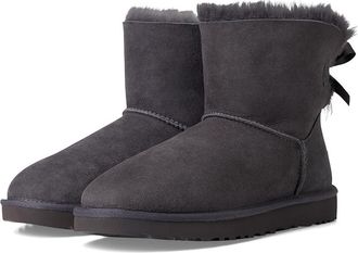 UGG Mini Bailey Bow II Womens Boots Obsidian : 10 B - Medium, Suede