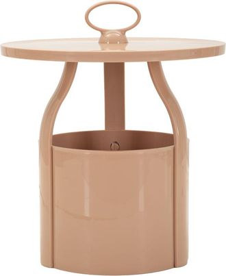Mauro Ferretti Mesa Auxiliar Con Revistero Iris Rosa Cm &Oslash; 44x43