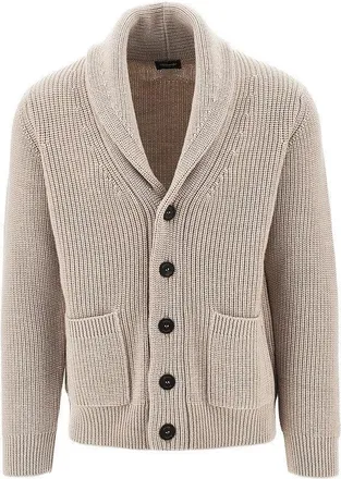 Drumohr Merino wool cardigan with shawl collar Man 50